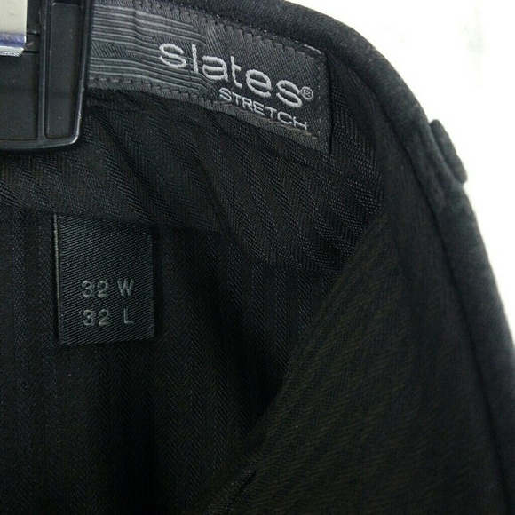 Slates Stretch Dark Gray Pleated Pants - Picture 7 of 8